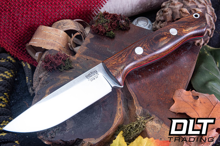 Bark River Bravo 1 3V Desert Ironwood Burl - Red Liners - Rampless #3