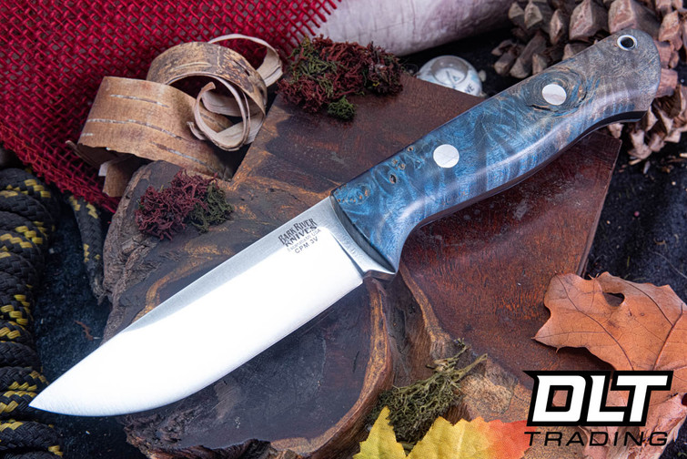 Bark River Bravo 1 3V Blue & Grey Maple Burl - Rampless #2