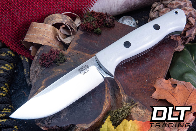 Bark River Bravo 1 3V Battleship Grey G-10 - Black Liners & Pins - Rampless