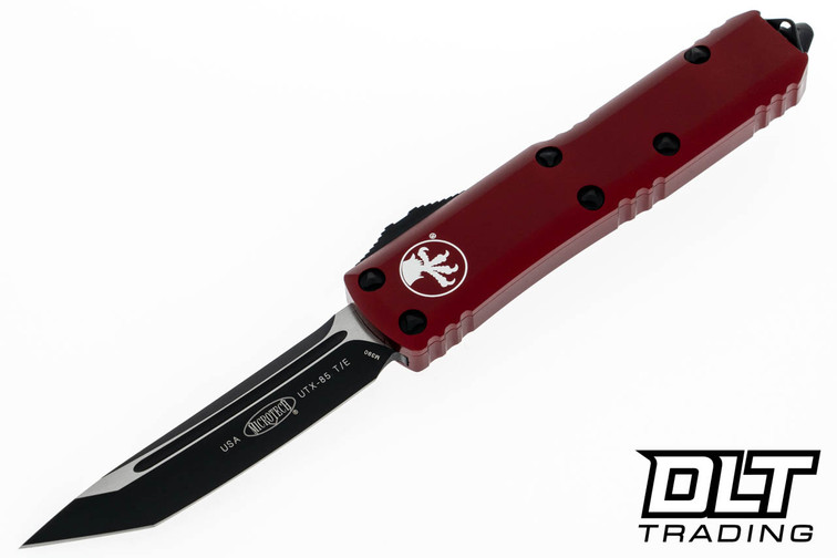 Microtech 233-1MR UTX-85 T/E - Merlot Red Handle - Black Blade