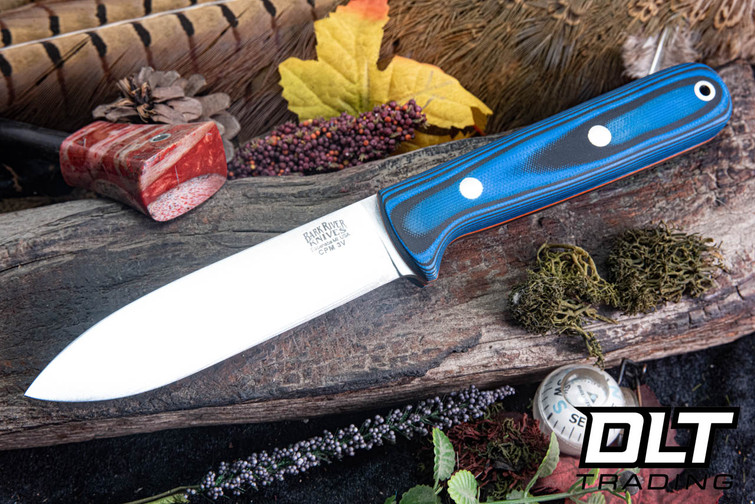 Bark River Kephart 4 3V Blue & Black Suretouch - Matte - Orange Liners