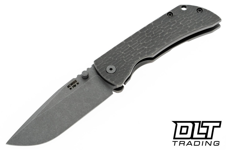 McNees PM Mac 2 3.5" - Atomic Stonewashed Jigged Titanium - Stonewashed MagnaCut Blade