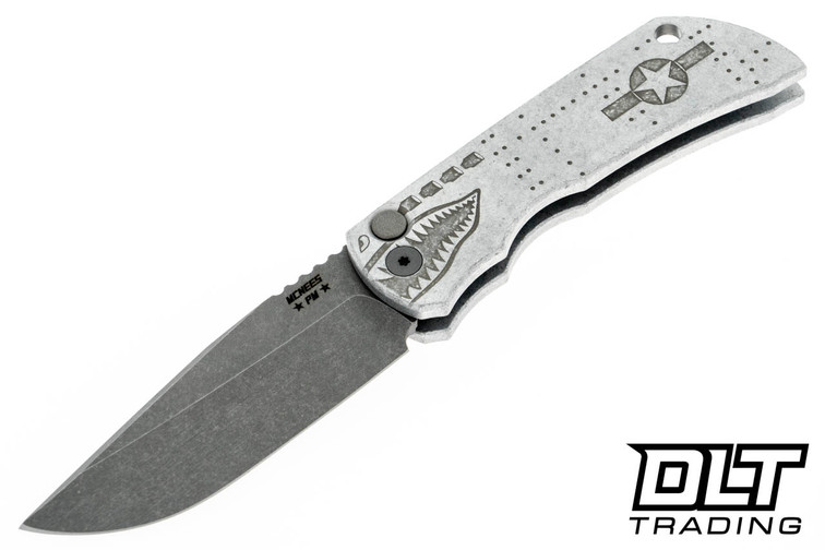 McNees PM Mac 2 3.5" Auto - Atomic Tiger Bomber Aluminum - Stonewashed MagnaCut Blade