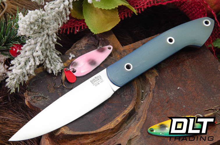 Bark River Bird & Trout CPM-154 Ghost Green Jade G-10 - Matte - Blue Liners - Hollow Pins