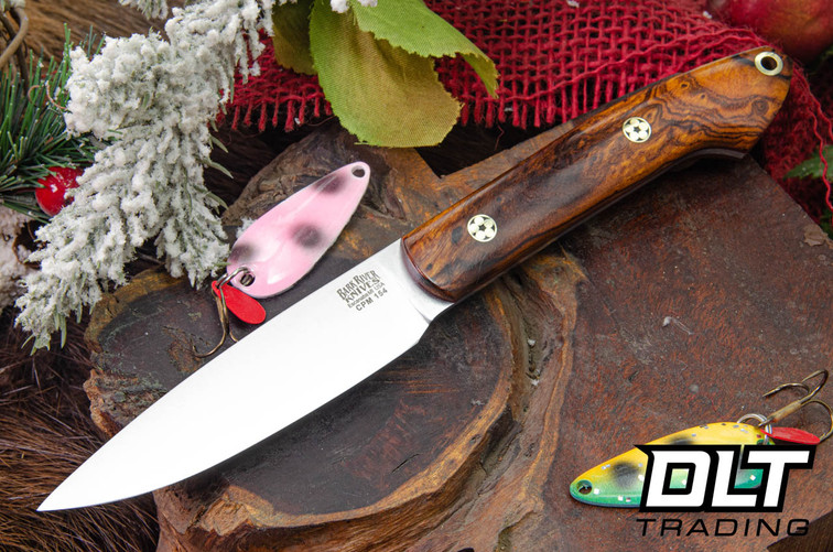 Bark River Bird & Trout CPM-154 Desert Ironwood Burl - Red Liners - Mosaic Pins #5