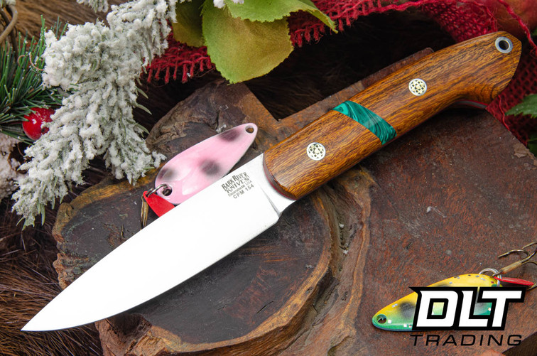 Bark River Bird & Trout CPM-154 Desert Ironwood - Malachite Spacer - Red Liners - Mosaic Pins #2