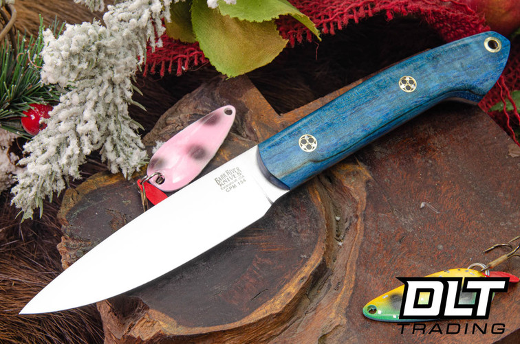 Bark River Bird & Trout CPM-154 Blue Spalted Maple Burl - Mosaic Pins #1