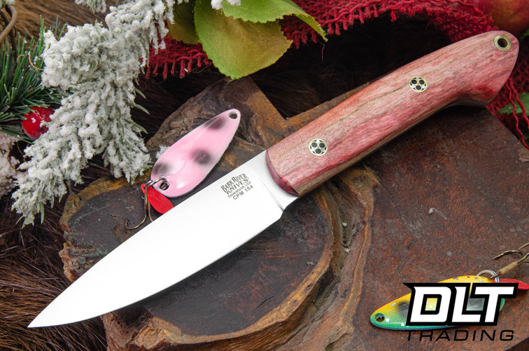 Bark River Bird & Trout CPM-154 Red Spalted Maple Burl - Mosaic Pins #1