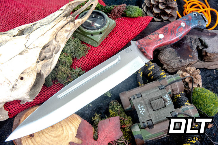 Bark River Pig Sticker CPM-154 Blue & Red Maple Burl #2