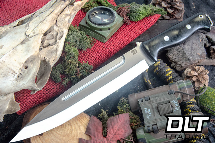 Bark River Pig Sticker CPM-154 Black Canvas Micarta