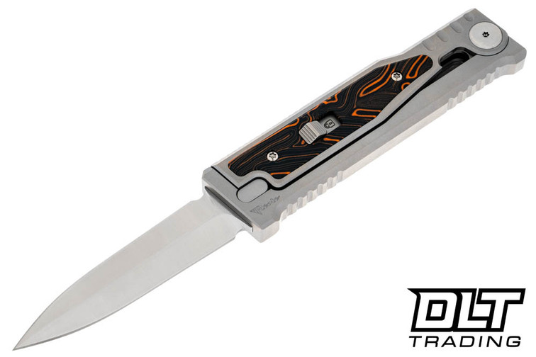 Reate EXO-M Elmax DE - Orange & Black Damascus G-10