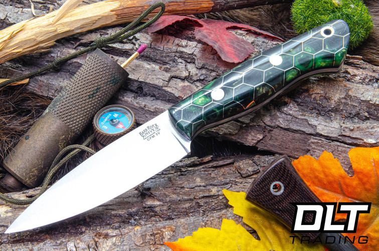 Bark River Mini Aurora 3V Hulk Caged Voodoo Resin - Thick Black Liners