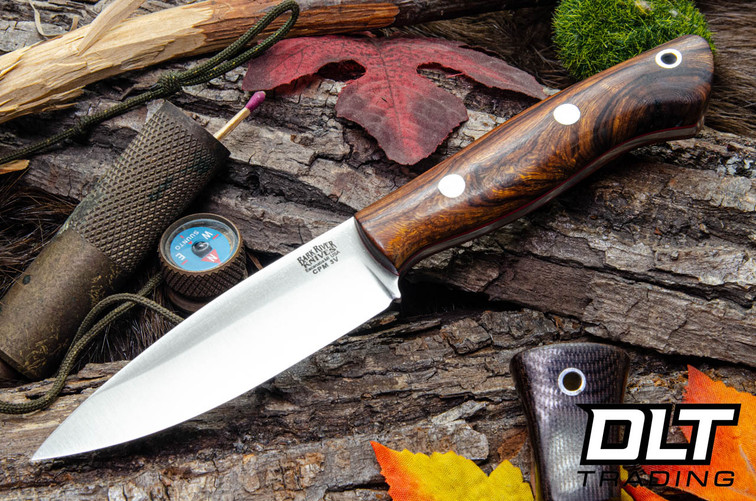 Bark River Mini Aurora 3V Desert Ironwood Burl - Red Liners #3