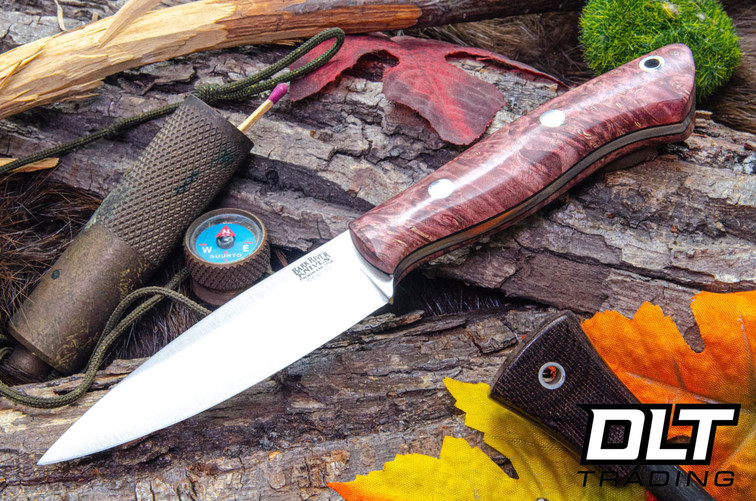 Bark River Mini Aurora 3V Cherry Maple Burl - Black Liners