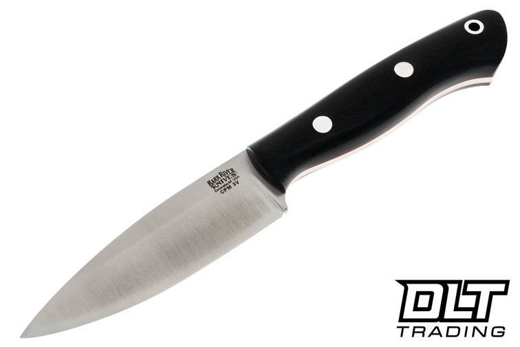 Bark River Mini Aurora 3V Black G-10 - Red Liners