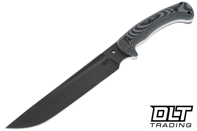 WTG Carnivore Gen 2 - Black & Gray Camo G-10 - Gator Grip - SK85 Dark Washed Blade