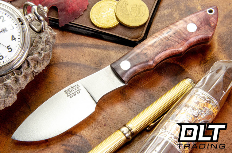 Bark River Mini Canadian 3V Dark Cherry Maple Burl #3