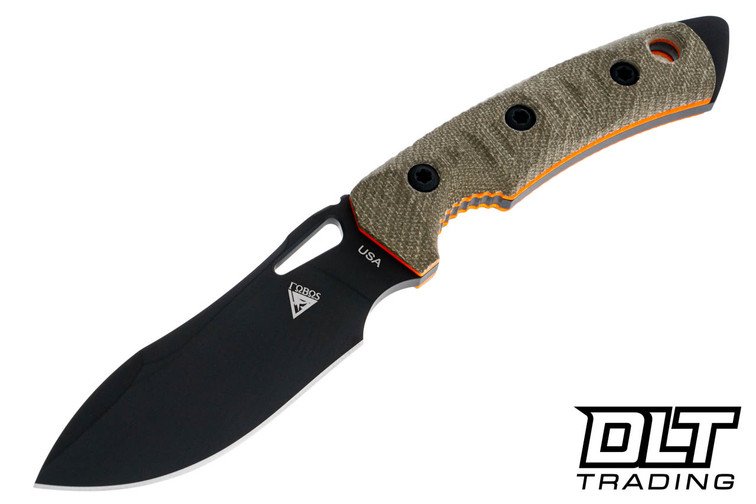 FOBOS Tier 1 Mini - PVD - Green Micarta - Orange Liners