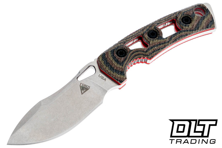 FOBOS Tier 1 Mini-Mini EDC - Stonewashed - Camo Micarta - Red Liners