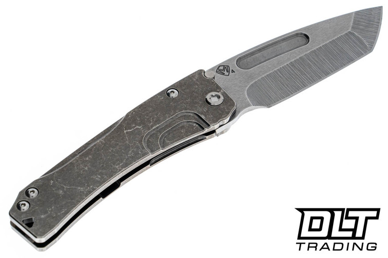 Medford Slim Midi Left Hand - Tanto - Tumbled S45VN - Tumbled Titanium