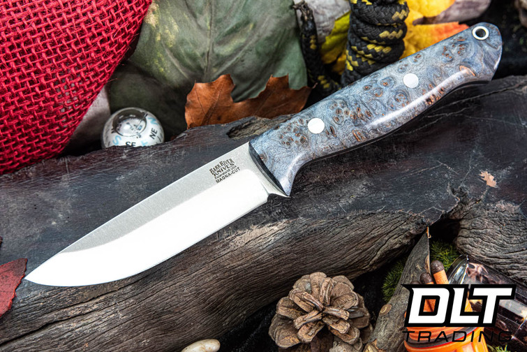 Bark River Gunny LT MagnaCut Sky Blue Maple Burl - Rampless