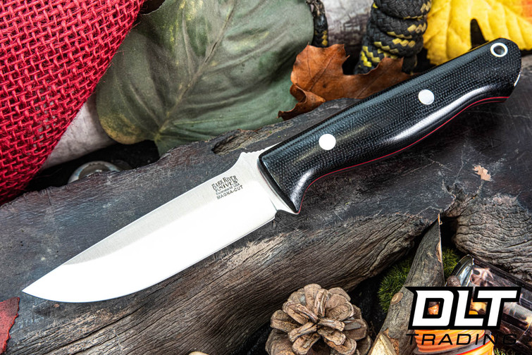 Bark River Gunny LT MagnaCut Black Canvas Micarta - Red Liners
