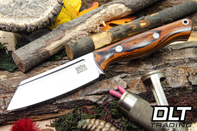 Bark River Taskmaster MagnaCut Desert Ironwood Burl - Red Liners - Mosaic Pins #5