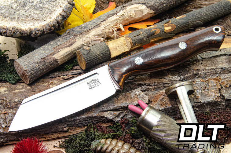 Bark River Taskmaster MagnaCut Desert Ironwood Burl - Red Liners - Mosaic Pins #4