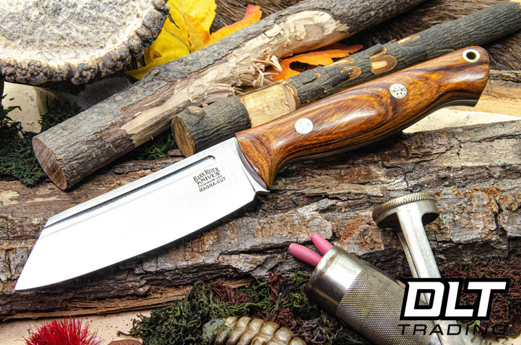 Bark River Taskmaster MagnaCut Desert Ironwood Burl - Black Liners - Mosaic Pins #09