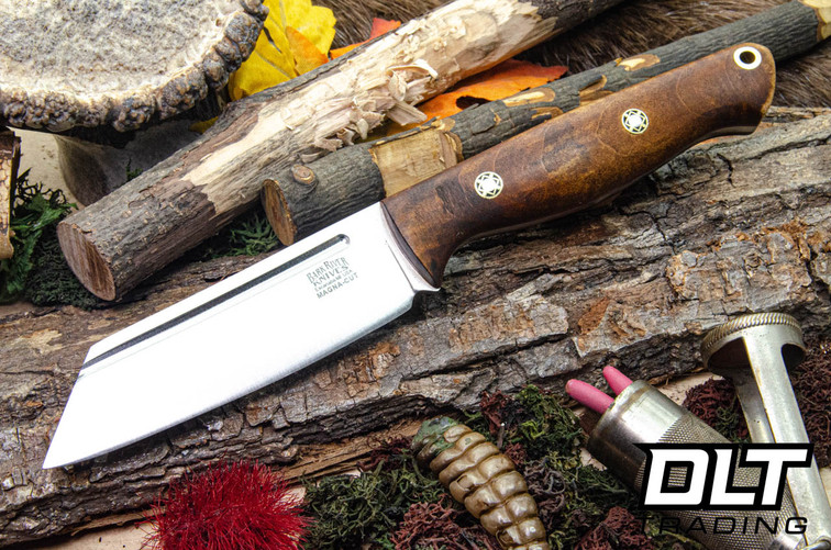 Bark River Taskmaster MagnaCut Dark Curly Maple - Red Liners - Mosaic Pins #2