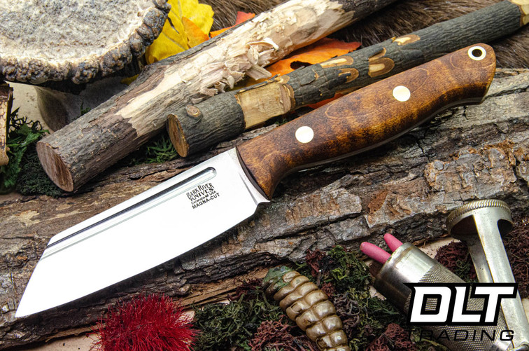 Bark River Taskmaster MagnaCut Dark Curly Maple - Brass Pins #1