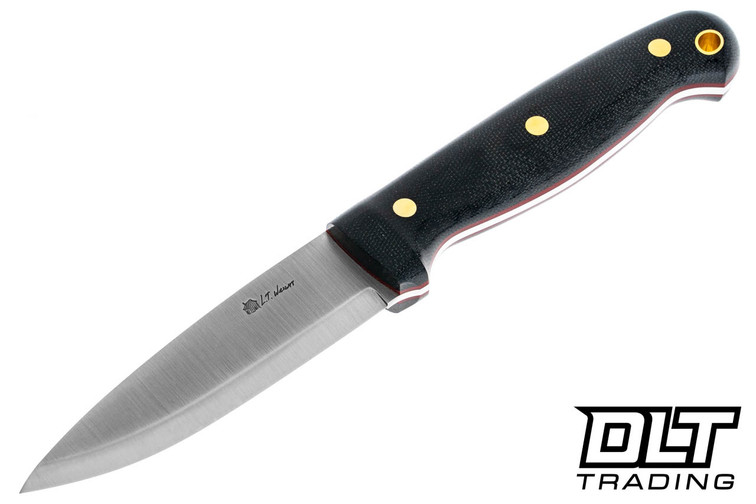 LT Wright GNS A2 - Scandi - Black Micarta - Red Liners