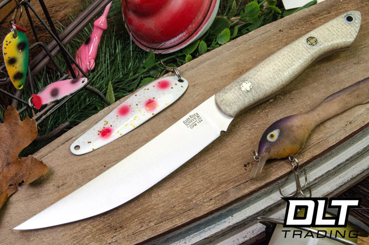 Bark River Mini Kalahari Sportsman CPM-154 Vintage Bone Burlap - Mosaic Pins