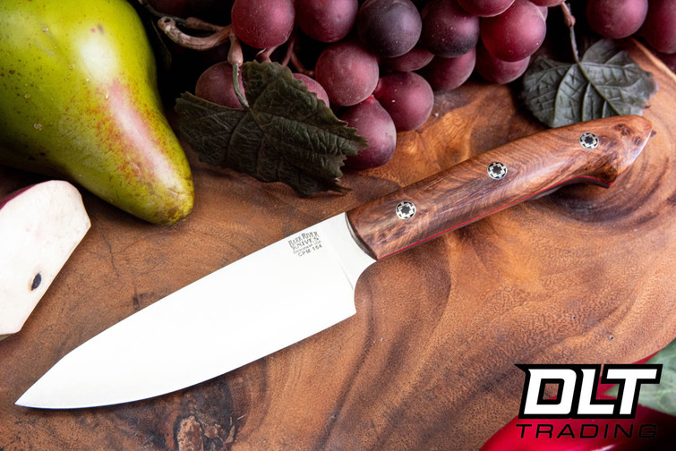 Bark River Petty Z CPM-154 Thuya Burl - Red Liners - Mosaic Pins #1