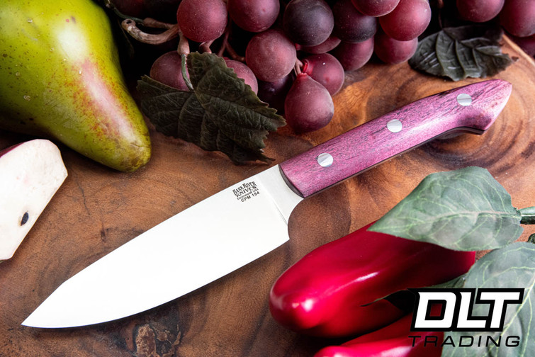 Bark River Petty Z CPM-154 Red Spalted Maple - Black Liners