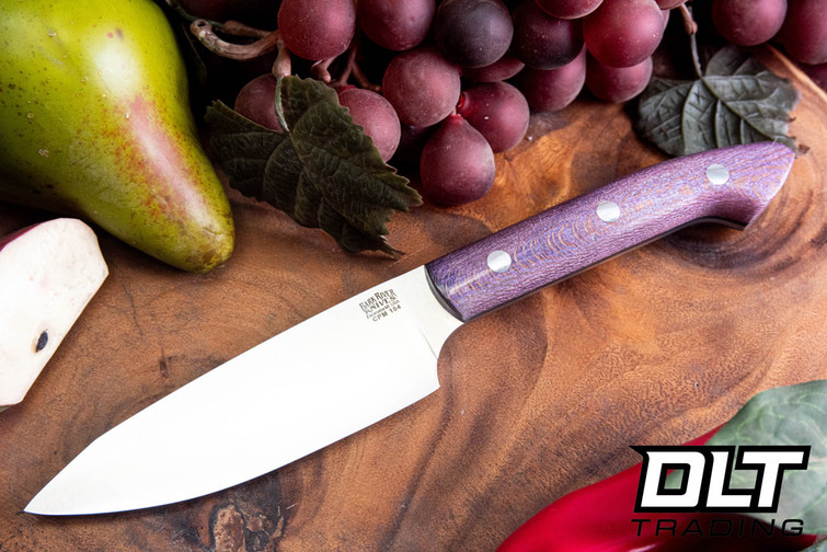 Bark River Petty Z CPM-154 Purple Lacewood - Thick Black Liners