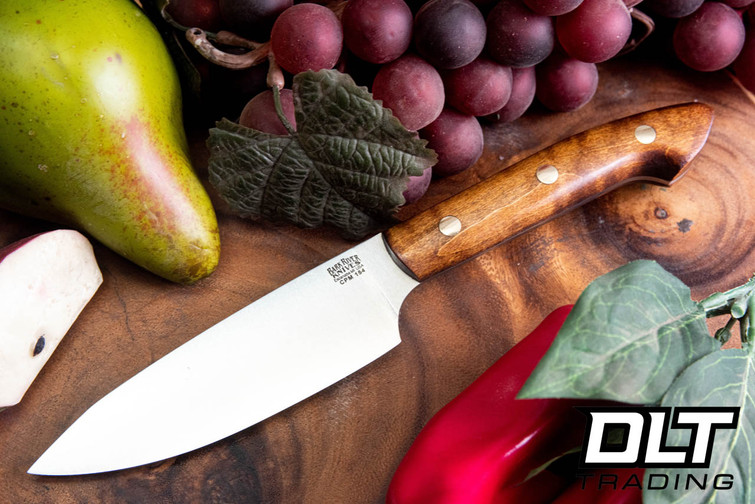 Bark River Petty Z CPM-154 Dark Curly Maple - Brass Pins #1