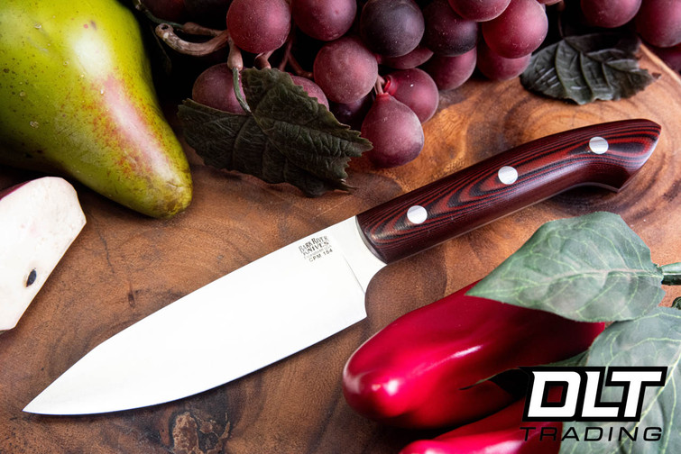 Bark River Petty Z CPM-154 Cherry Red & Black G-10 - Black Liners
