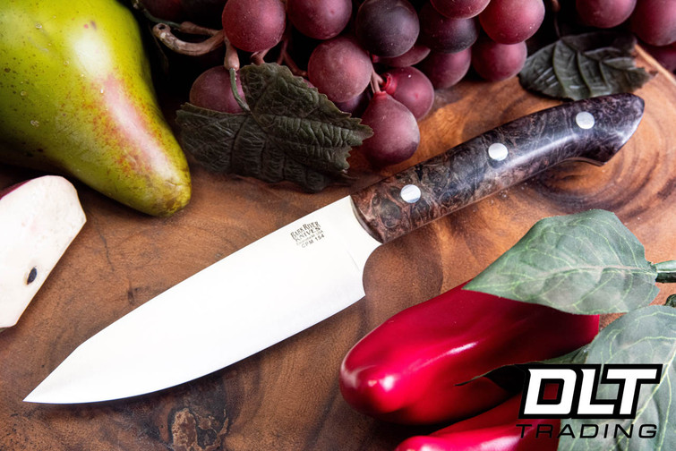 Bark River Petty Z CPM-154 Brown & Black Maple Burl