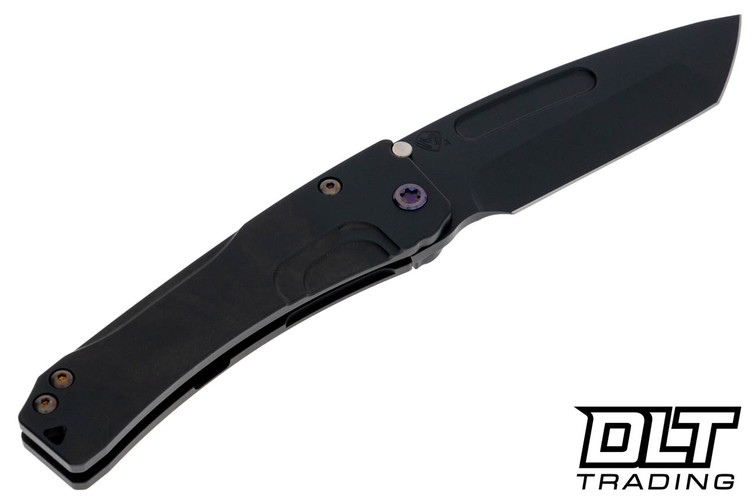 Medford Slim Midi Left Hand Tanto - DLC S45VN - DLC Titanium - Violet Hardware & Clip