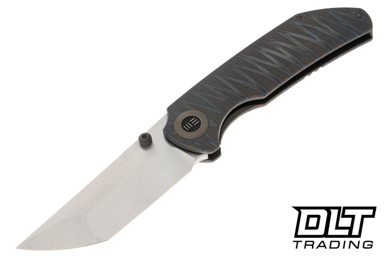 WE Knife Thug XL 20028D-2 Tigerstripe Flamed Titanium - 20CV Hand Polished Satin Blade