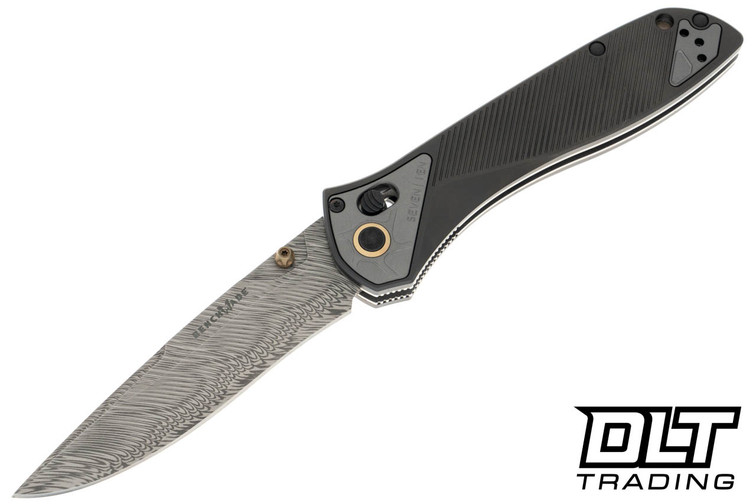 Benchmade 710-241 Gold Class limited edition with Damasteel recurve blade, full titanium DLC handle.