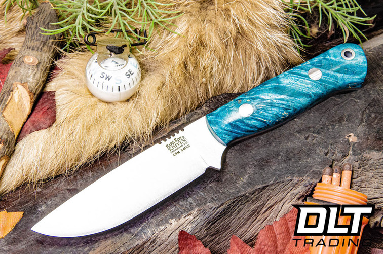 Bark River Necker II S45VN Teal Maple Burl