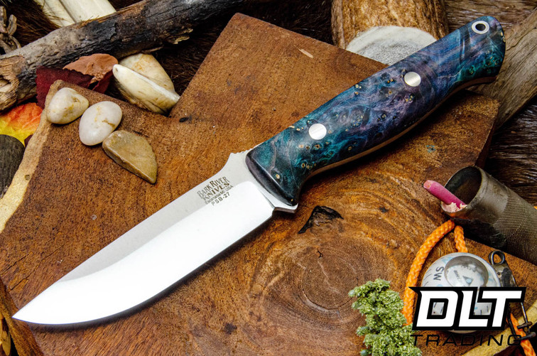Bark River Gunny PSB-27 Teal & Violet Maple Burl