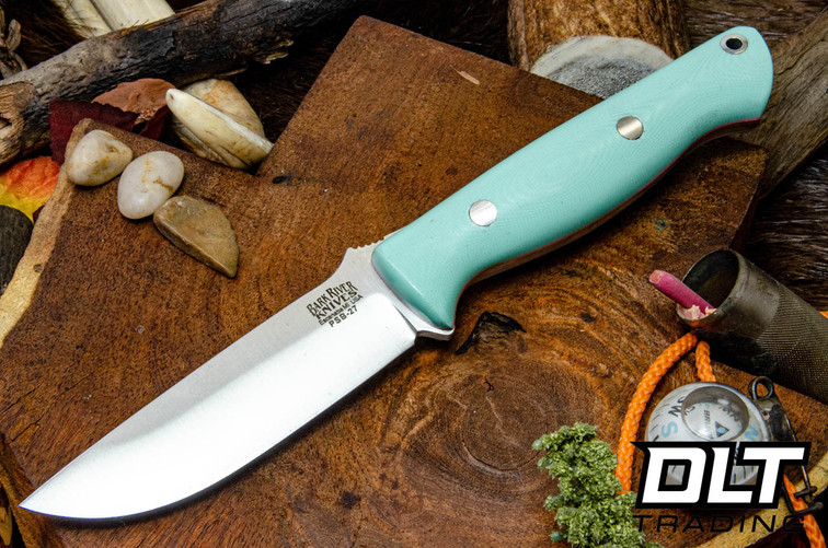 Bark River Gunny PSB-27 Sea Blue G-10 - Pink Liners