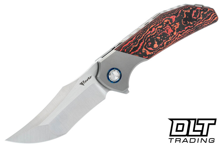 Reate Tiger - M390 Satin Blade - Lava Flow Fat Carbon Handle - Zircuti Pivot Collar