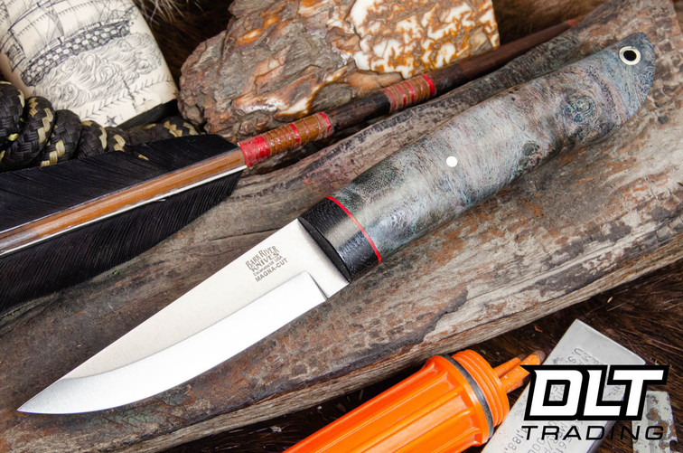 Bark River Forest Scandi MagnaCut - Black Canvas Bolster - Tan & Grey Maple Burl #5