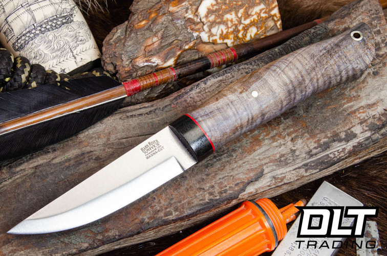 Bark River Forest Scandi MagnaCut - Black Canvas Bolster - Tan & Grey Maple Burl #1