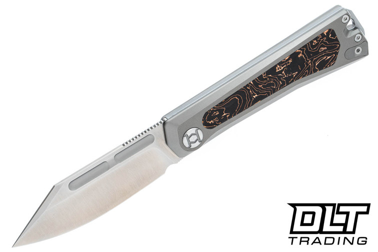 うずまき Kunwu Geezer - Satin Elmax Blade - Bead Blasted Titanium