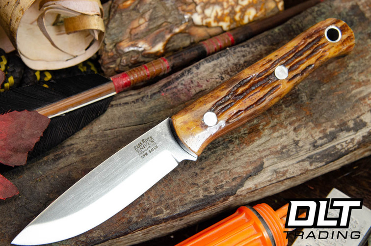 Bark River Ultra Lite Bushcrafter S45VN Jigged Bone - Thick Black Liners - Mosaic Pins #2